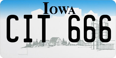 IA license plate CIT666
