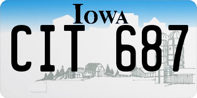 IA license plate CIT687