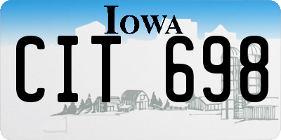 IA license plate CIT698