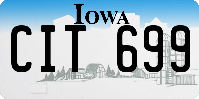 IA license plate CIT699
