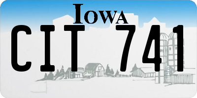 IA license plate CIT741