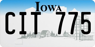 IA license plate CIT775