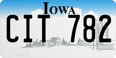 IA license plate CIT782