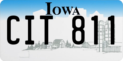 IA license plate CIT811