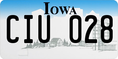 IA license plate CIU028