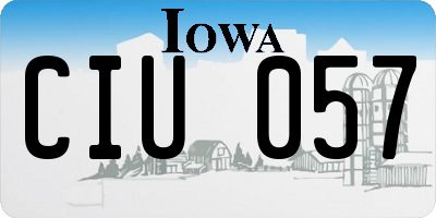IA license plate CIU057