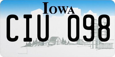 IA license plate CIU098