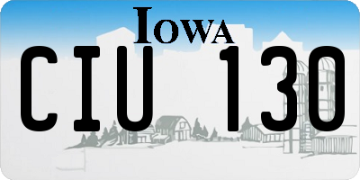 IA license plate CIU130