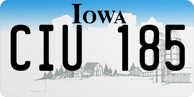 IA license plate CIU185