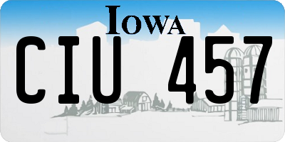 IA license plate CIU457