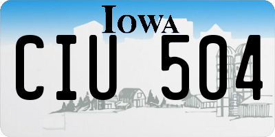 IA license plate CIU504