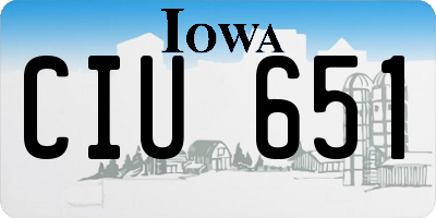 IA license plate CIU651