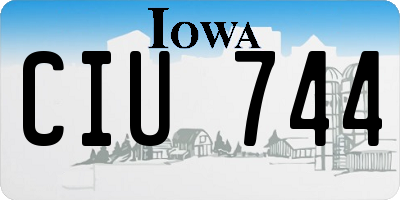 IA license plate CIU744