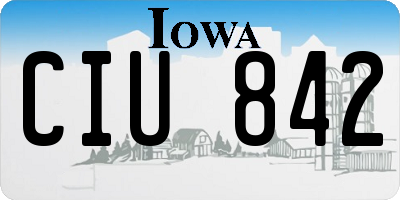 IA license plate CIU842