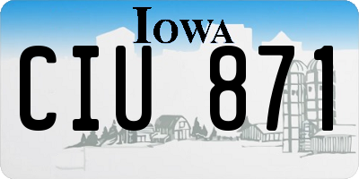 IA license plate CIU871
