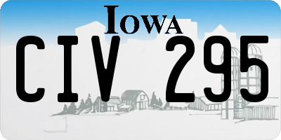 IA license plate CIV295