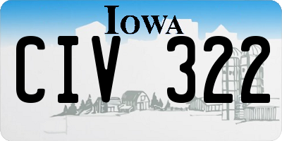 IA license plate CIV322