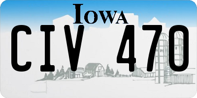 IA license plate CIV470
