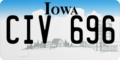 IA license plate CIV696