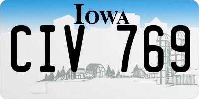 IA license plate CIV769