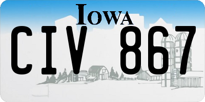 IA license plate CIV867