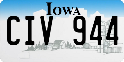 IA license plate CIV944