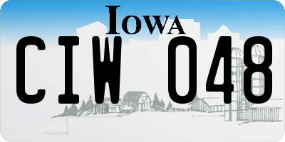 IA license plate CIW048