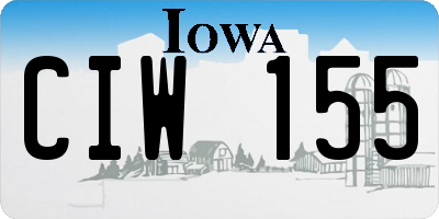 IA license plate CIW155