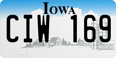 IA license plate CIW169