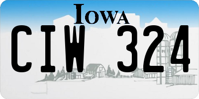 IA license plate CIW324