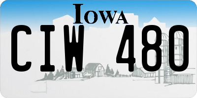 IA license plate CIW480