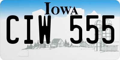 IA license plate CIW555