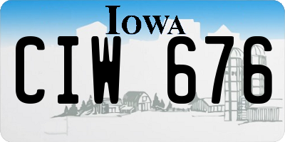 IA license plate CIW676
