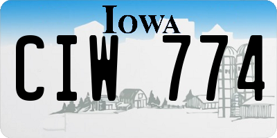 IA license plate CIW774