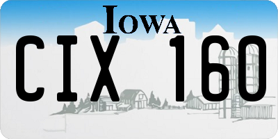 IA license plate CIX160