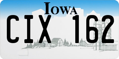 IA license plate CIX162