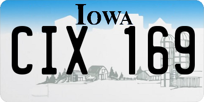 IA license plate CIX169