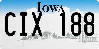 IA license plate CIX188