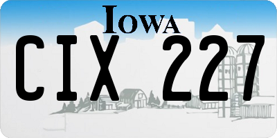 IA license plate CIX227