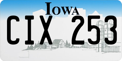 IA license plate CIX253