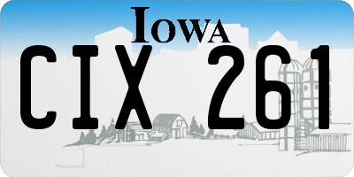 IA license plate CIX261