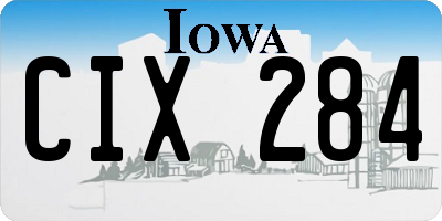 IA license plate CIX284