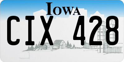 IA license plate CIX428