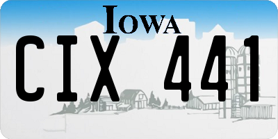 IA license plate CIX441