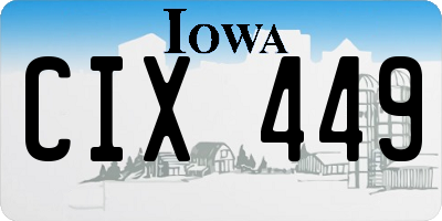 IA license plate CIX449