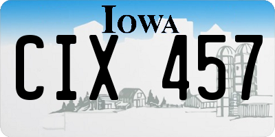 IA license plate CIX457