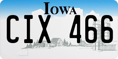 IA license plate CIX466