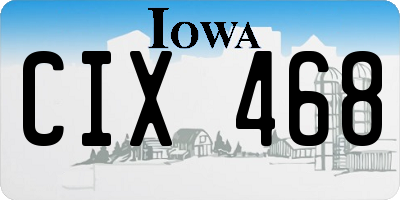 IA license plate CIX468