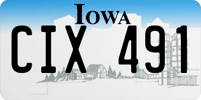 IA license plate CIX491