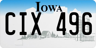 IA license plate CIX496